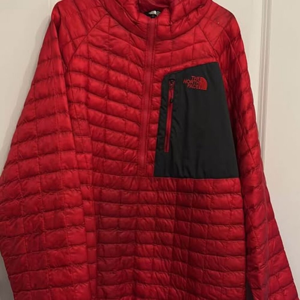 The North Face Men's ThermoBall Half-Zip Pullover Jacket - Red, Size XXL
